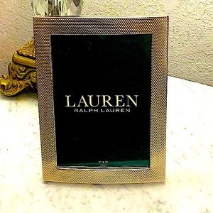 RALPH LAUREN PICTURE FRAME 5 BY 7 MINI NEEDLE POINT SILVER NEW
